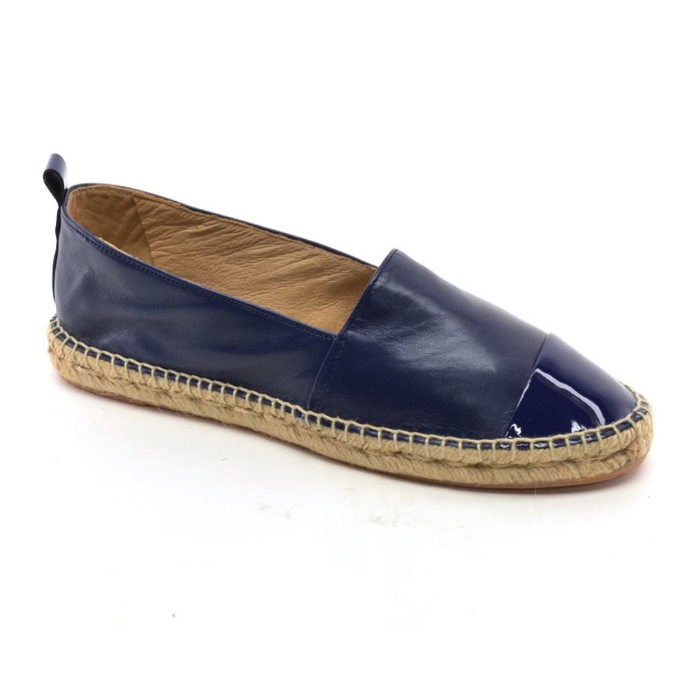 Like New! Patricia Green Lynn blue leather espadrilles size 6 - Picture 2 of 13